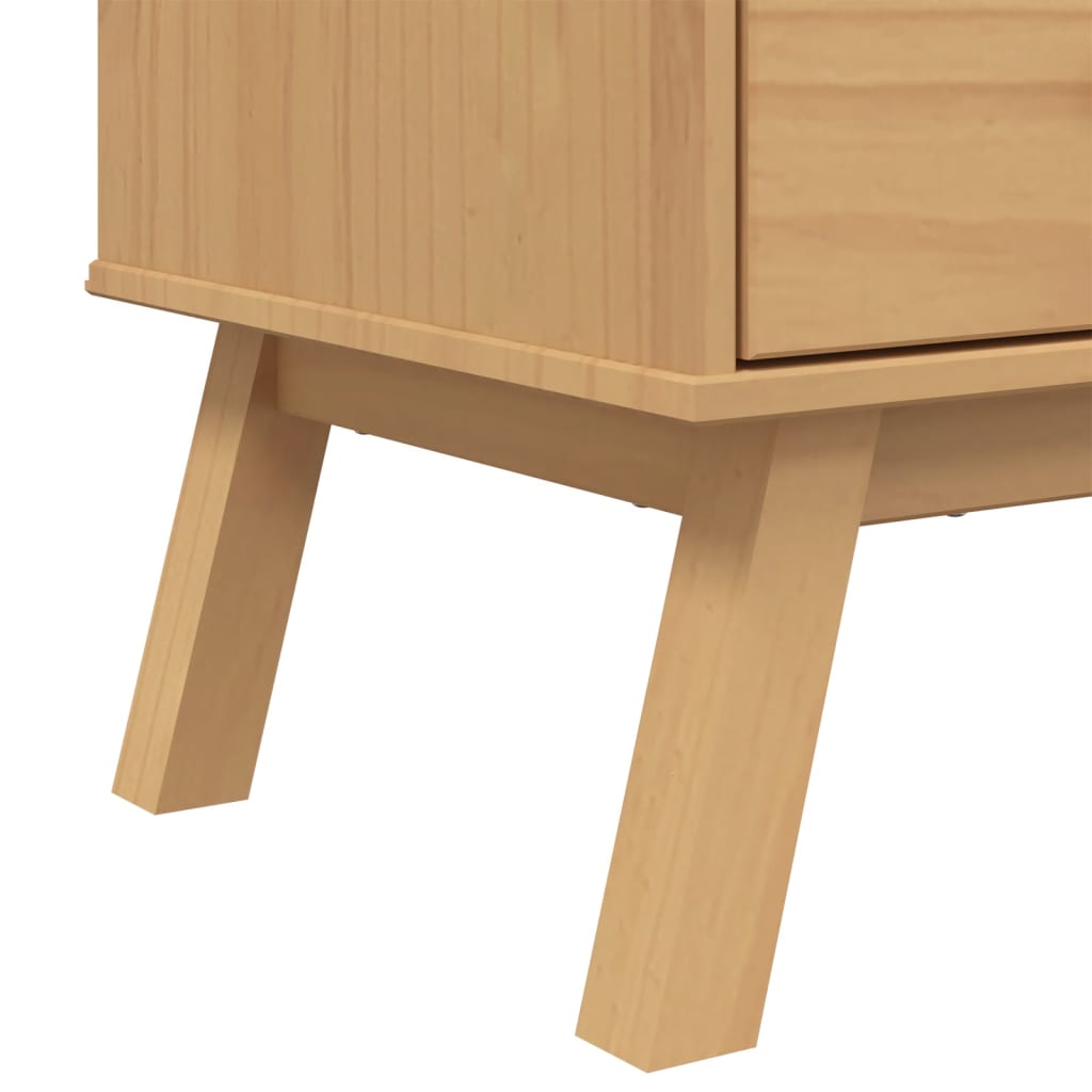 Buffet haut OLDEN marron 85x43x125 cm bois massif de pin - XIOS