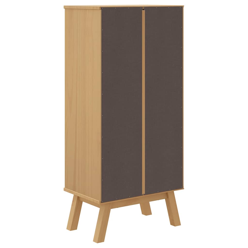 Armoire à chaussures OLDEN marron 55x35x120 cm bois pin massif - XIOS