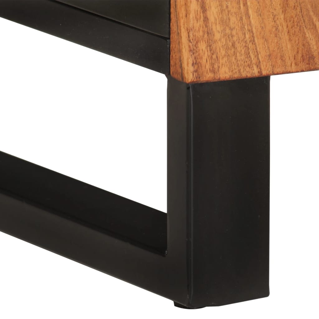 Ensemble de meubles de salle de bain 2 pcs bois massif d'acacia