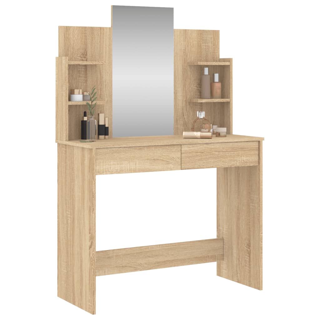Coiffeuse avec miroir chêne sonoma 96x39x142 cm - XIOS