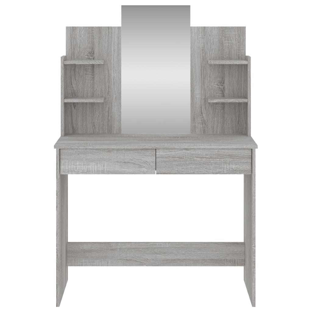 Coiffeuse avec miroir sonoma gris 96x39x142 cm - XIOS