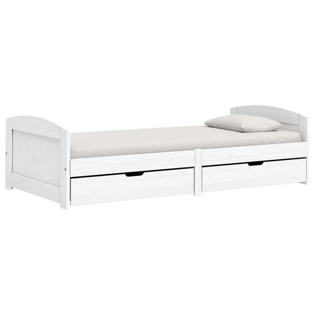 Lit de jour avec 2 tiroirs sans matelas IRUN blanc 90x200 cm - XIOS