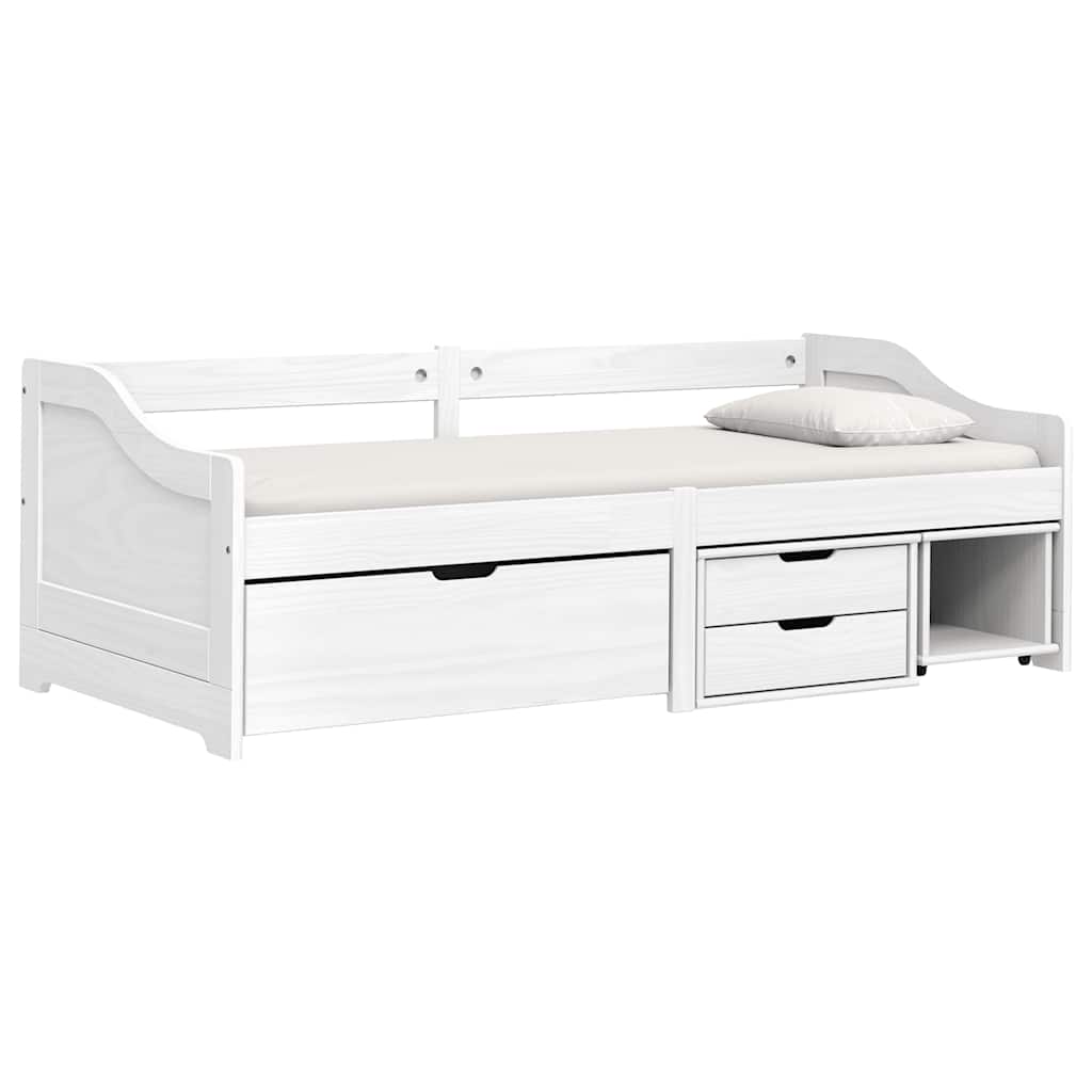 Lit de jour avec 3 tiroirs sans matelas IRUN blanc 90x200 cm - XIOS