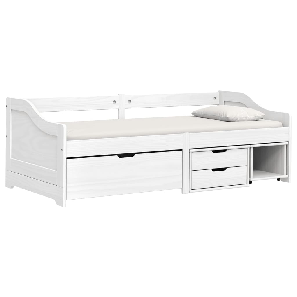 Lit de jour avec 3 tiroirs sans matelas IRUN blanc 90x200 cm - XIOS