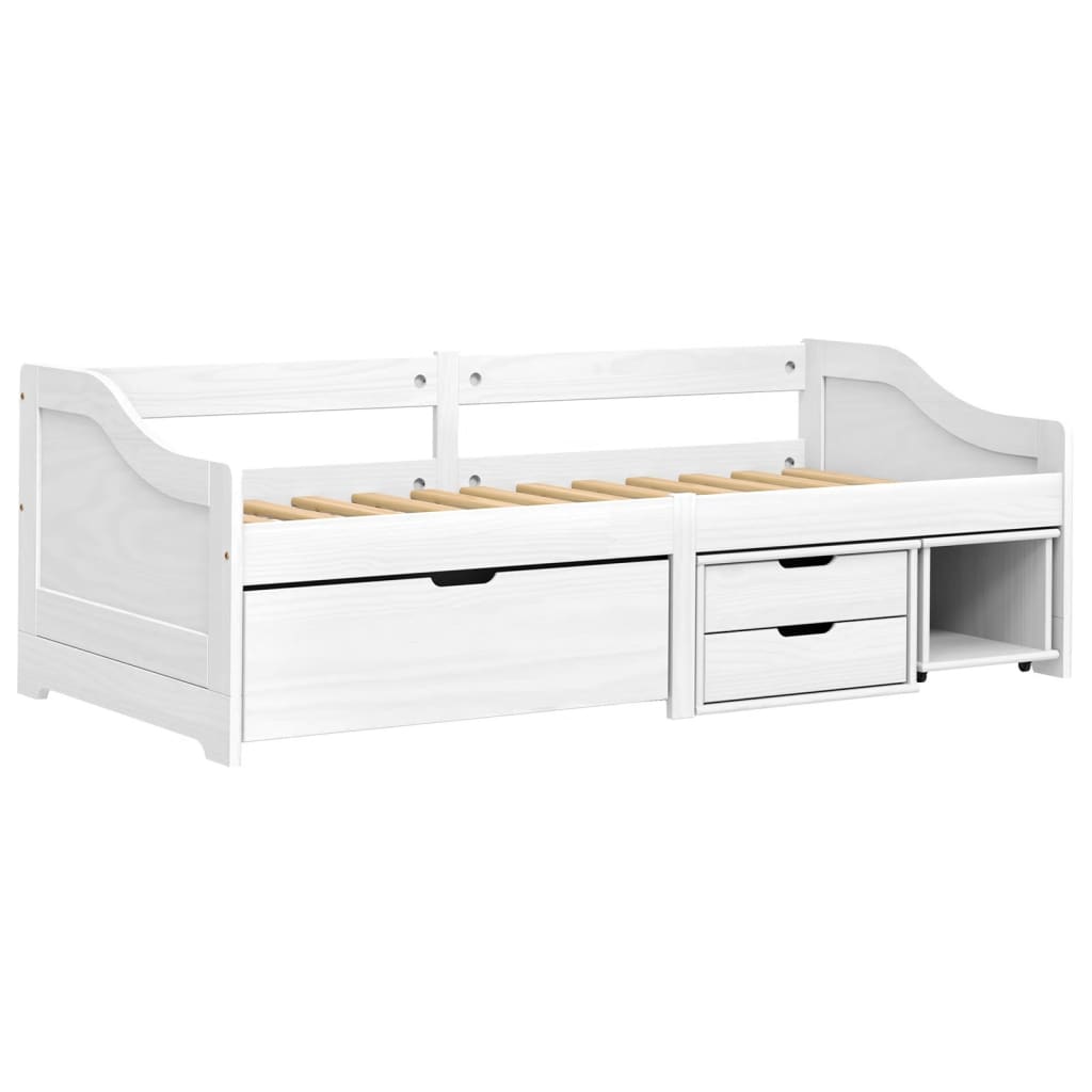 Lit de jour avec 3 tiroirs sans matelas IRUN blanc 90x200 cm - XIOS