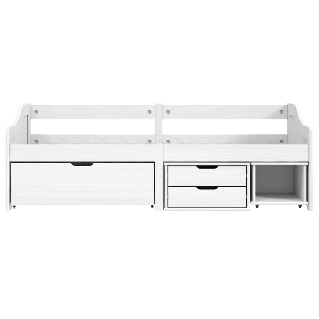Lit de jour avec 3 tiroirs sans matelas IRUN blanc 90x200 cm - XIOS