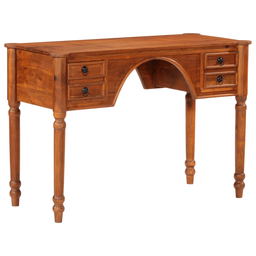 Bureau avec tiroirs 110x50x76 cm bois d'acacia solide - XIOS