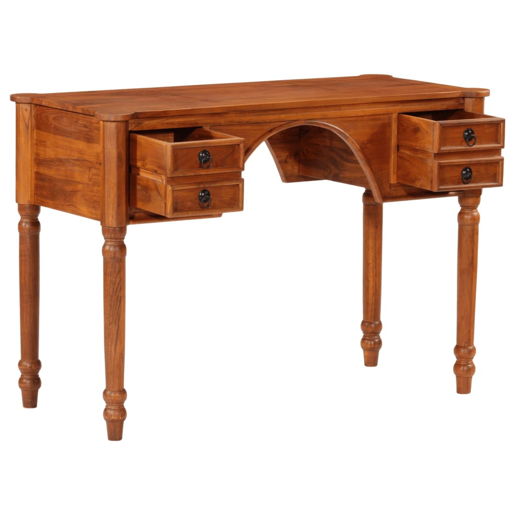 Bureau avec tiroirs 110x50x76 cm bois d'acacia solide - XIOS