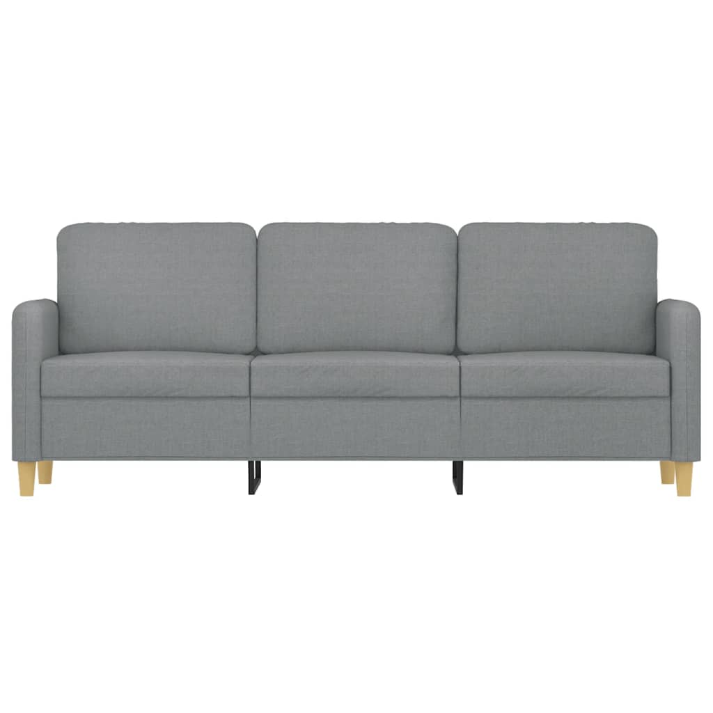 Canapé à 3 places Gris clair 180 cm Tissu - XIOS