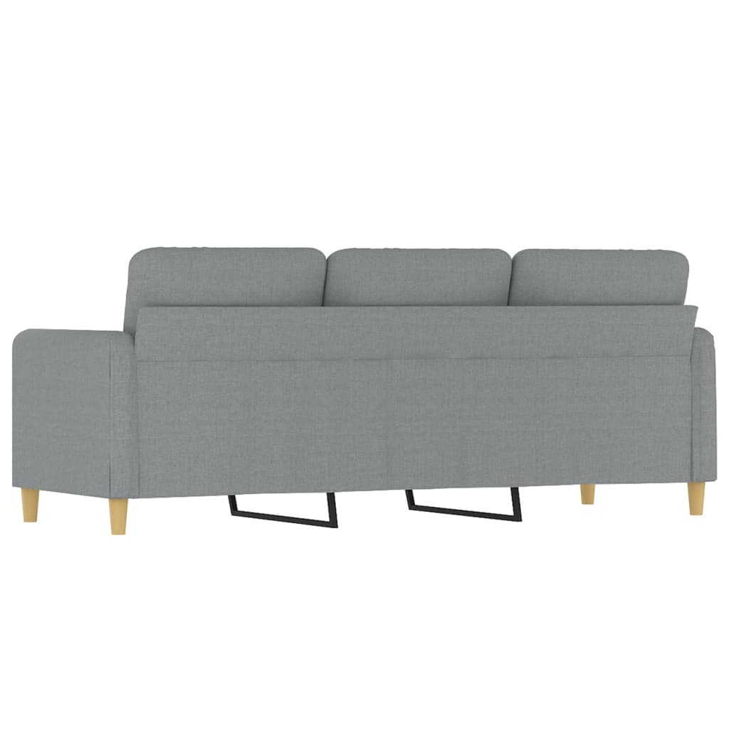 Canapé à 3 places Gris clair 180 cm Tissu - XIOS