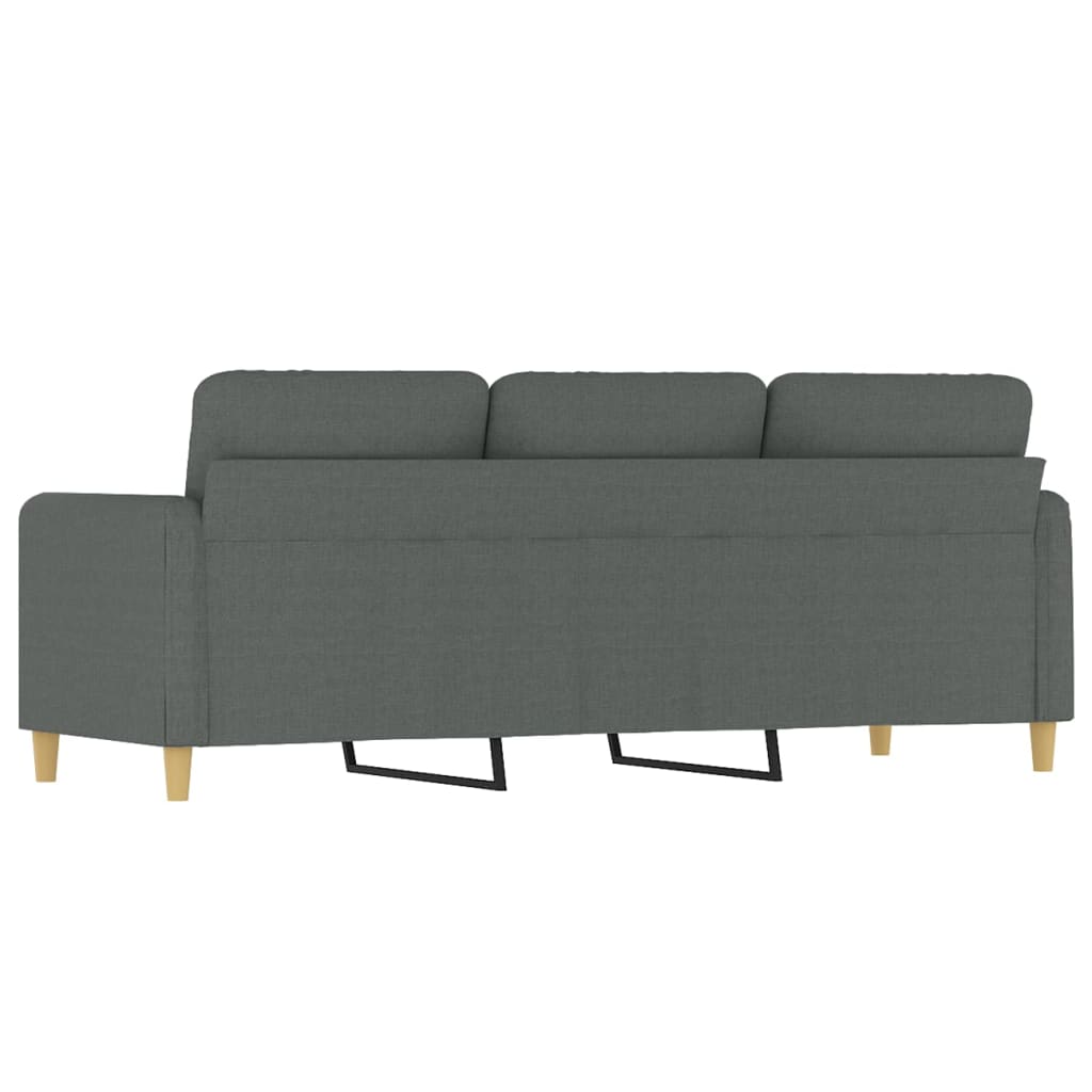 Canapé à 3 places Gris foncé 180 cm Tissu - XIOS