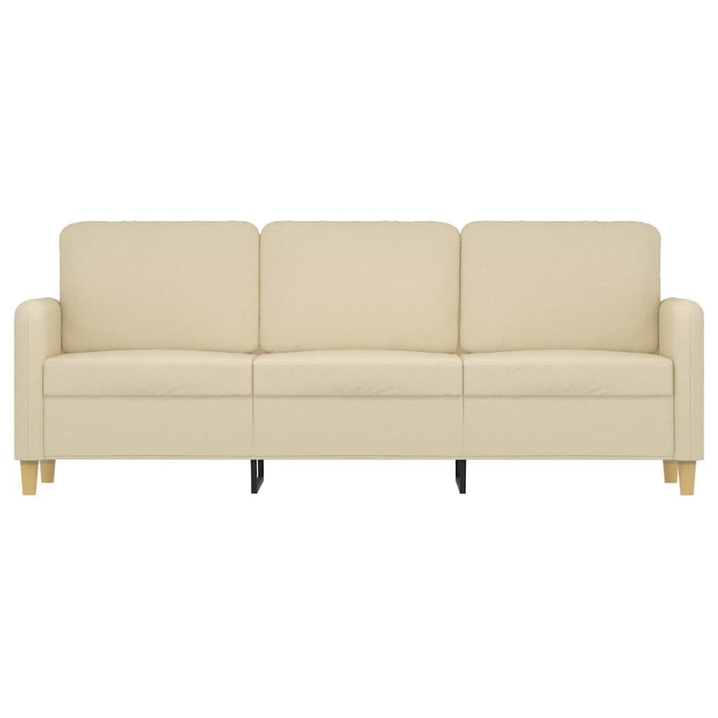 Canapé à 3 places Crème 180 cm Tissu - XIOS