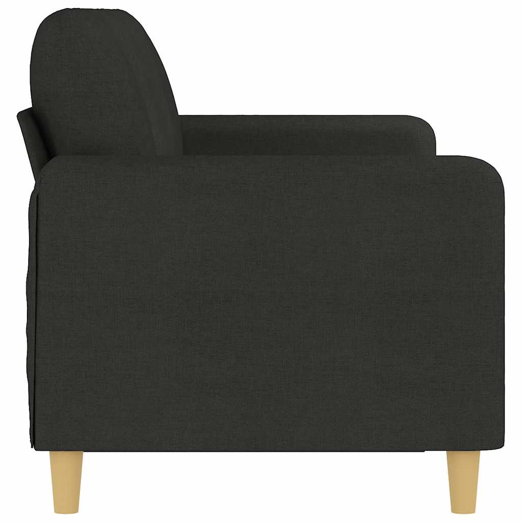 Canapé à 3 places Noir 180 cm Tissu - XIOS