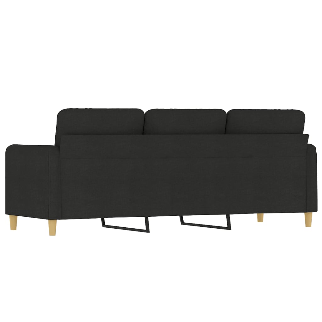 Canapé à 3 places Noir 180 cm Tissu - XIOS