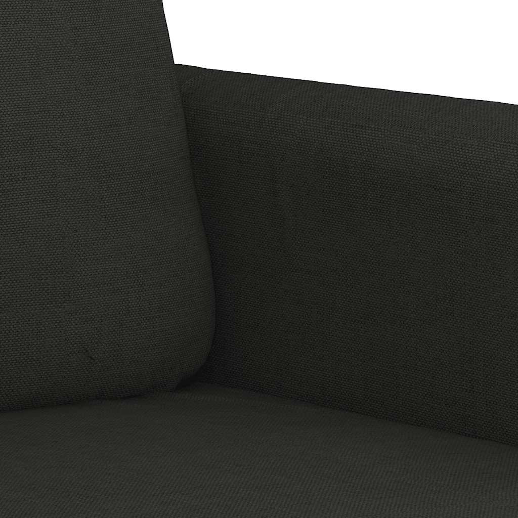 Canapé à 3 places Noir 180 cm Tissu - XIOS