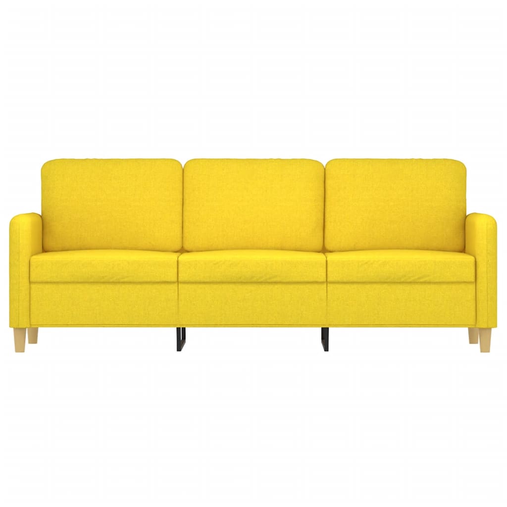 Canapé à 3 places Jaune clair 180 cm Tissu - XIOS