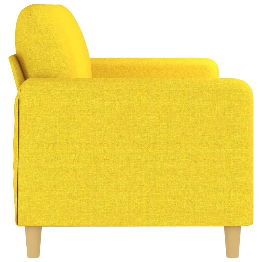 Canapé à 3 places Jaune clair 180 cm Tissu - XIOS