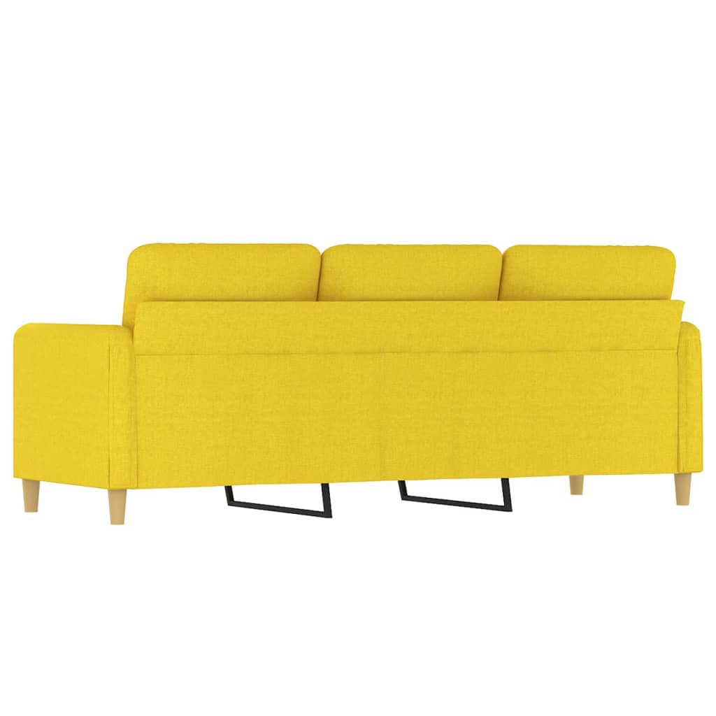 Canapé à 3 places Jaune clair 180 cm Tissu - XIOS