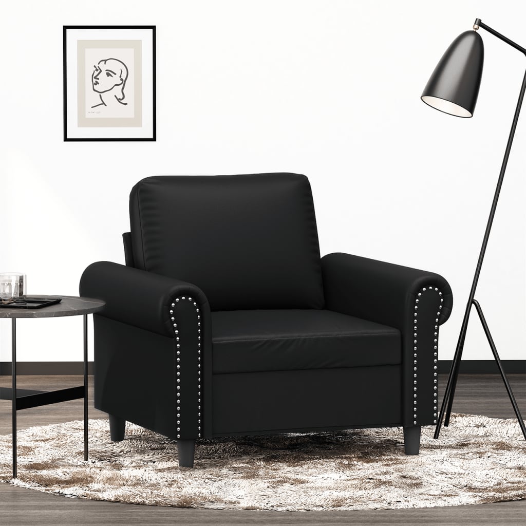 Fauteuil Noir 60 cm Similicuir - XIOS