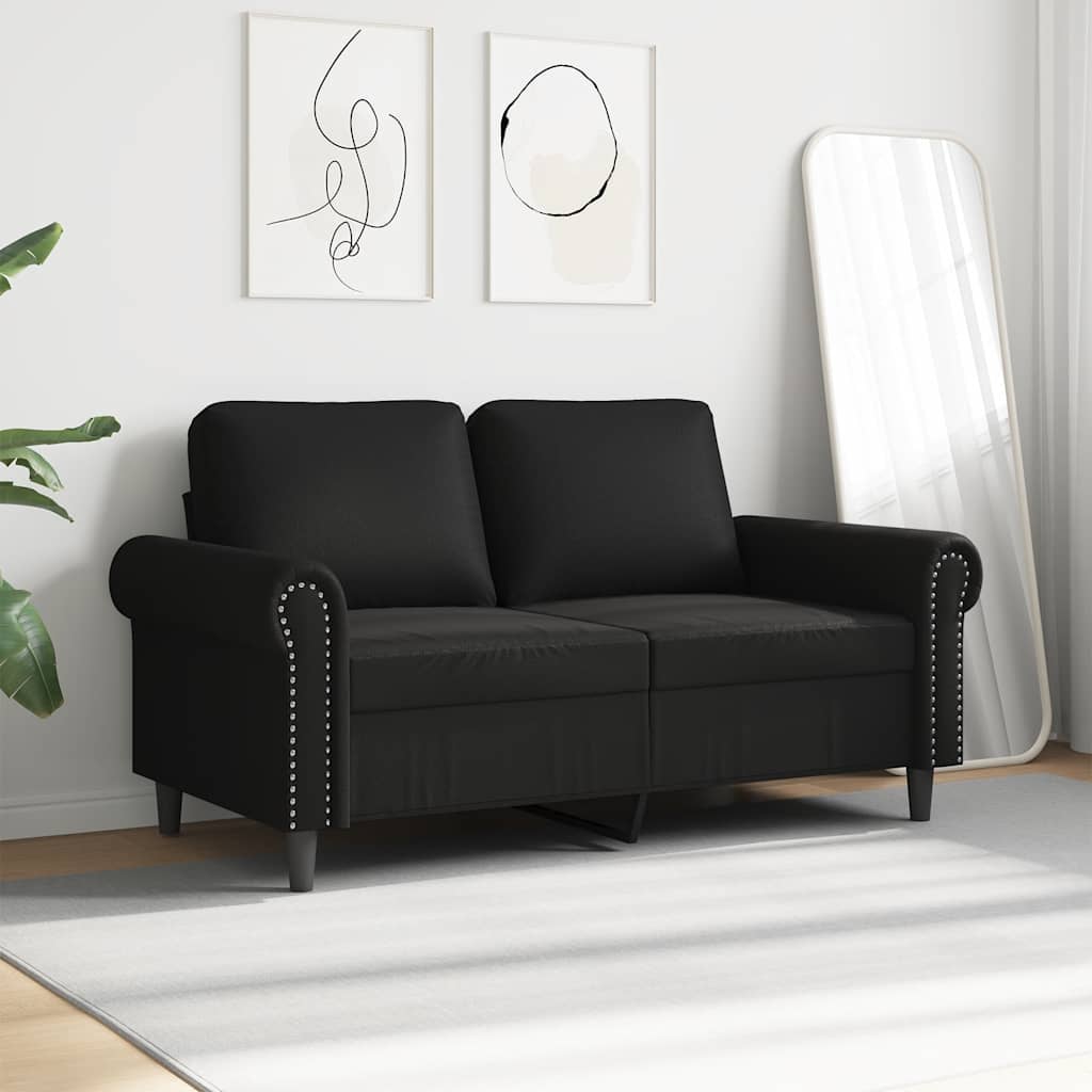 Canapé à 2 places Noir 120 cm Similicuir - XIOS