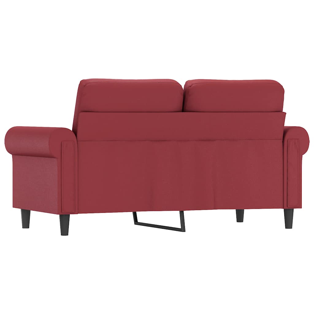 Canapé à 2 places Rouge bordeaux 120 cm Similicuir - XIOS