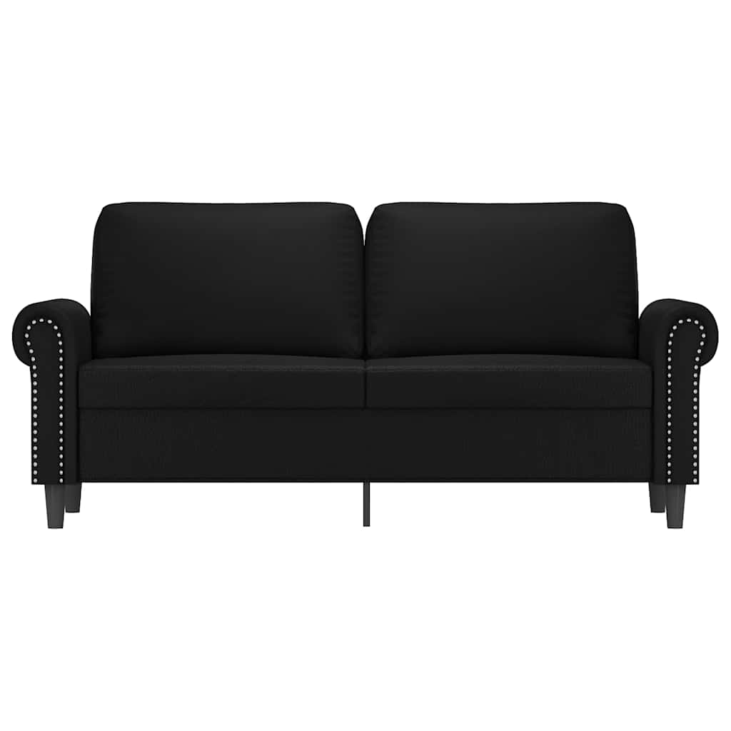 Canapé à 2 places Noir 140 cm Similicuir - XIOS