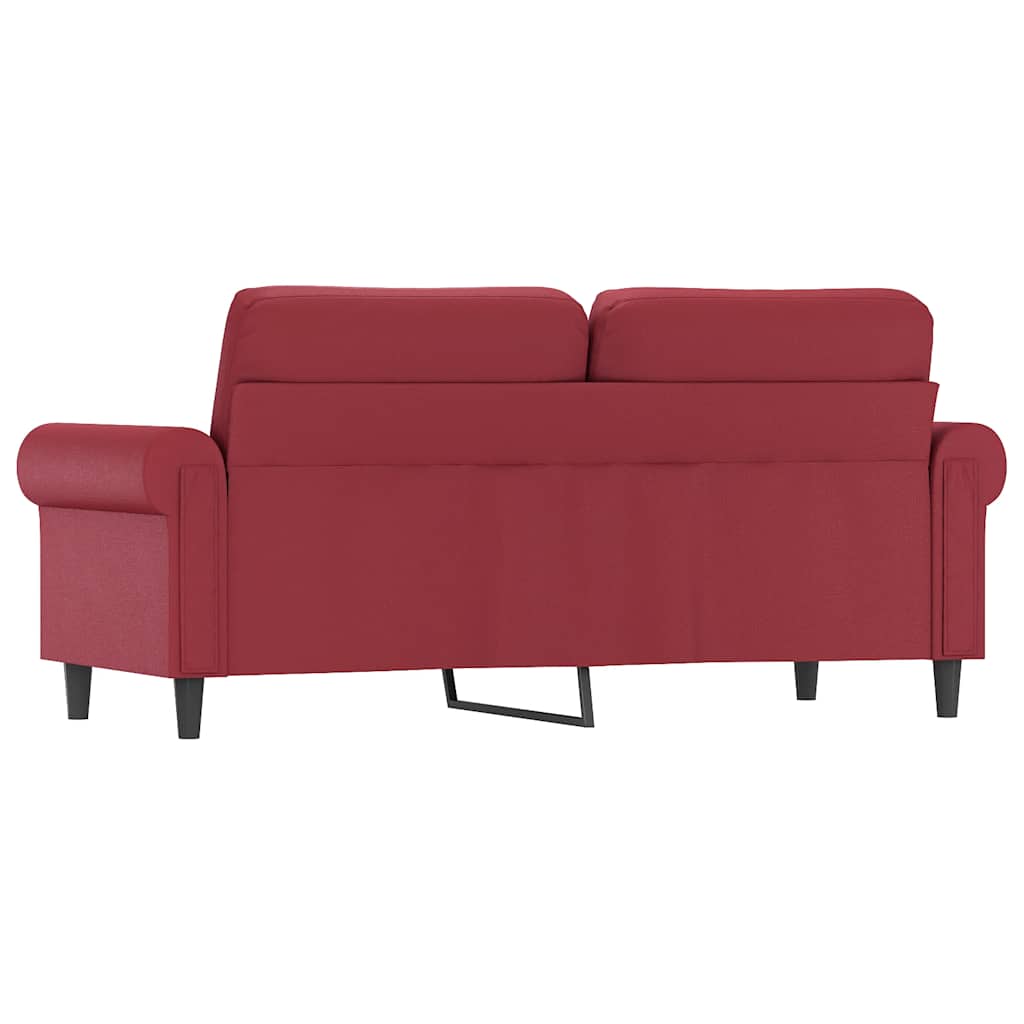 Canapé à 2 places Rouge bordeaux 140 cm Similicuir - XIOS