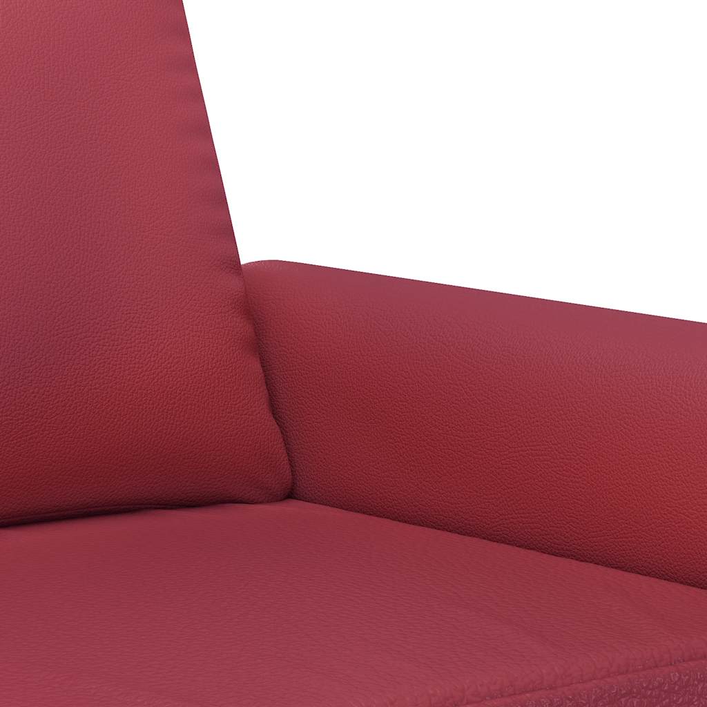 Canapé à 2 places Rouge bordeaux 140 cm Similicuir - XIOS