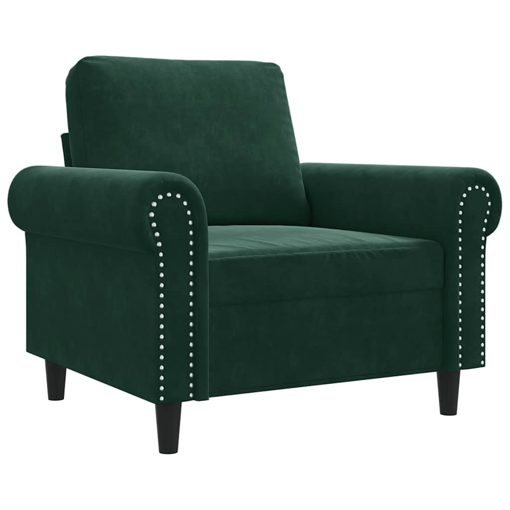 Fauteuil Vert foncé 60 cm Velours - XIOS