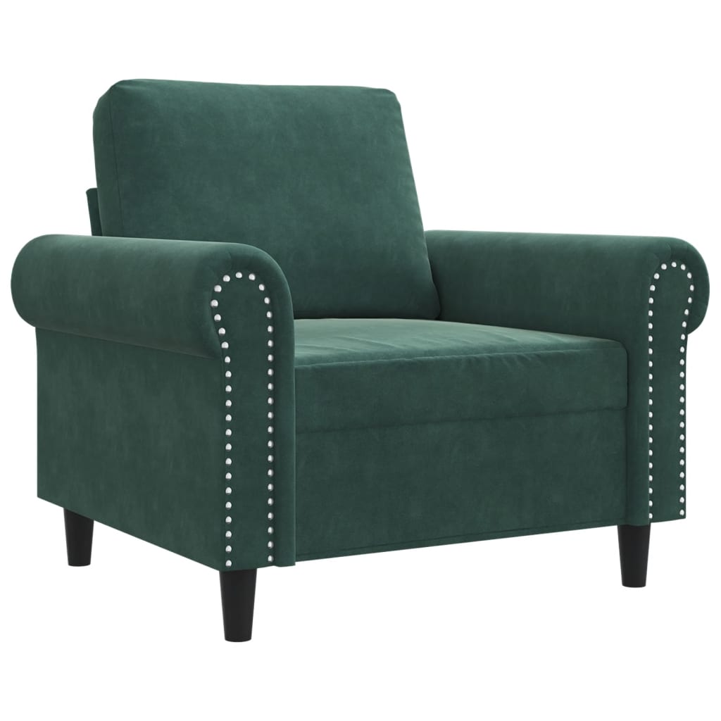Fauteuil Vert foncé 60 cm Velours - XIOS