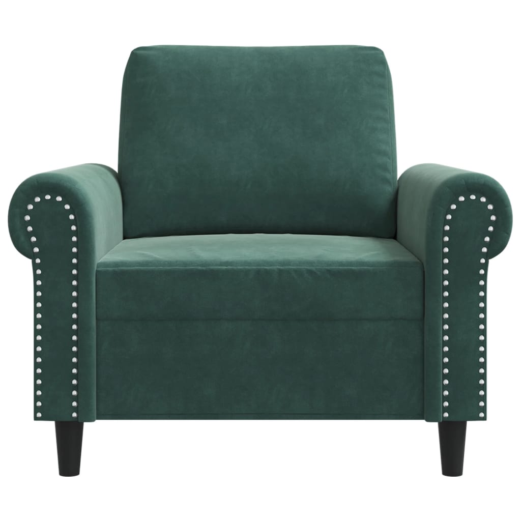 Fauteuil Vert foncé 60 cm Velours - XIOS