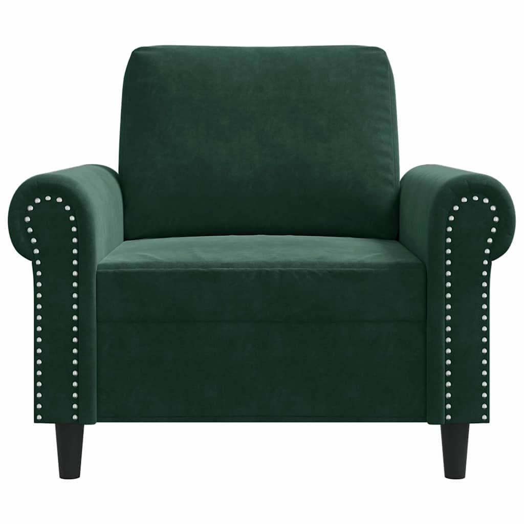 Fauteuil Vert foncé 60 cm Velours - XIOS