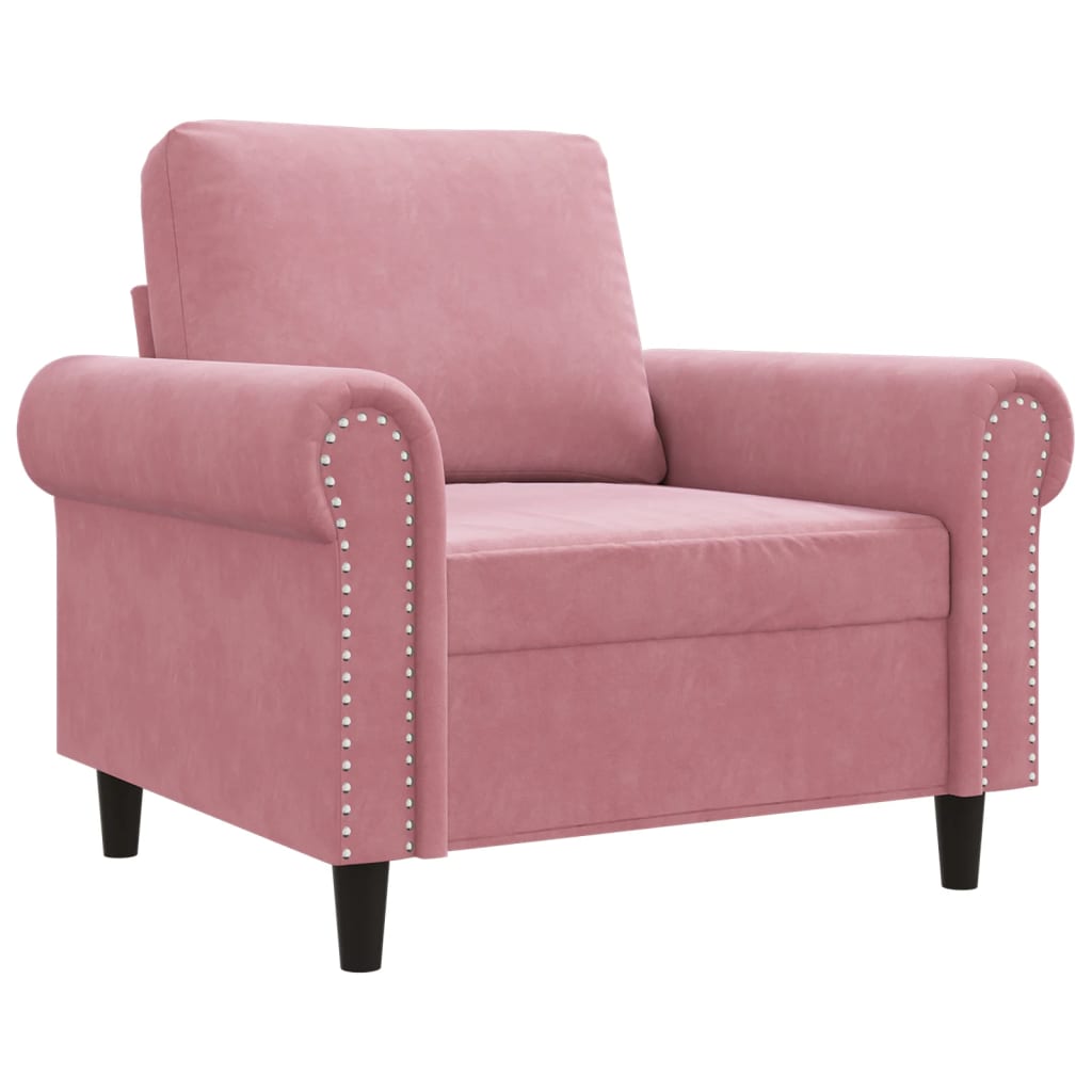 Fauteuil Rose 60 cm Velours - XIOS
