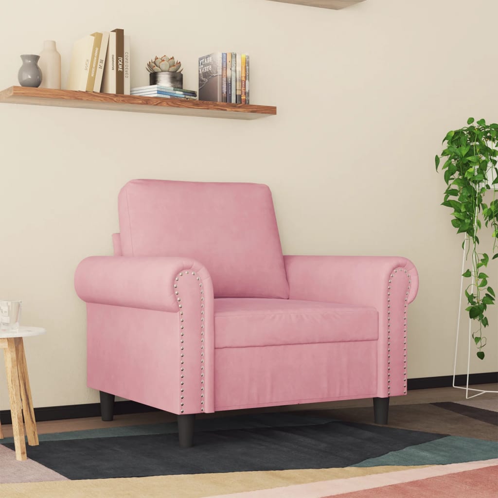 Fauteuil Rose 60 cm Velours - XIOS