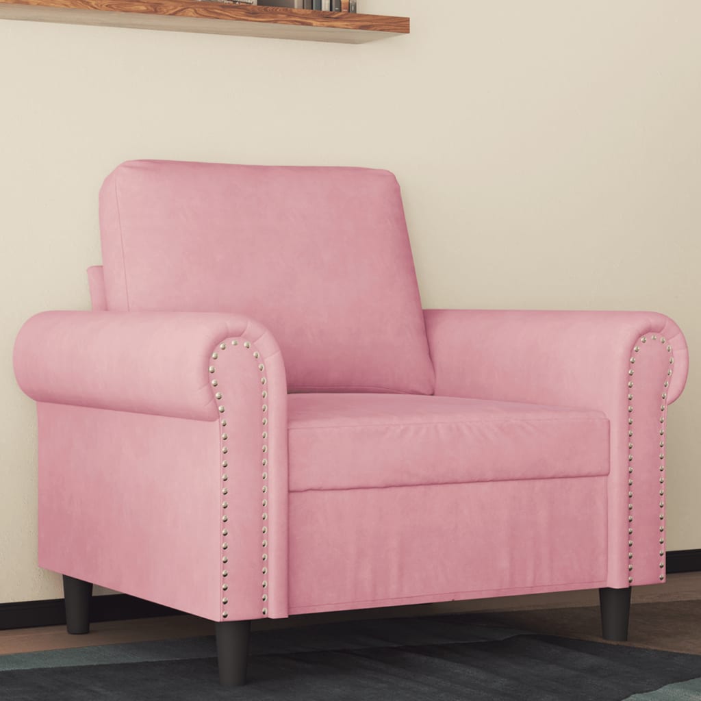 Fauteuil Rose 60 cm Velours - XIOS