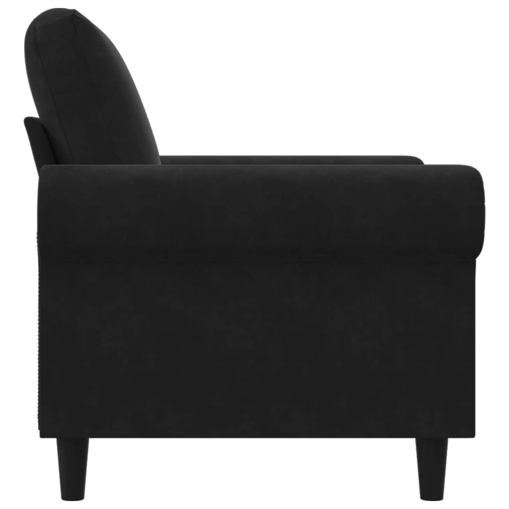 Fauteuil Noir 60 cm Velours - XIOS