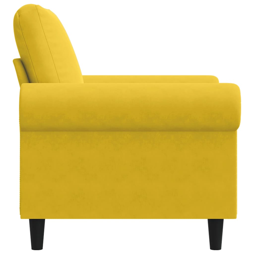 Fauteuil Jaune 60 cm Velours