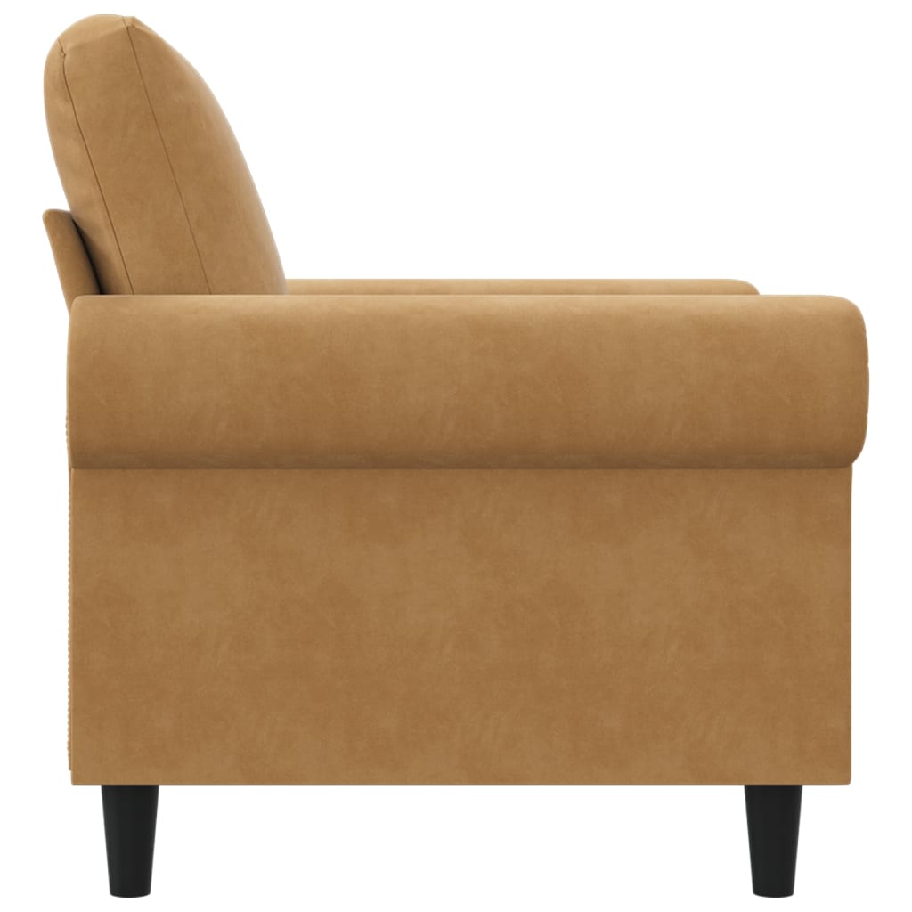 Fauteuil Marron 60 cm Velours - XIOS