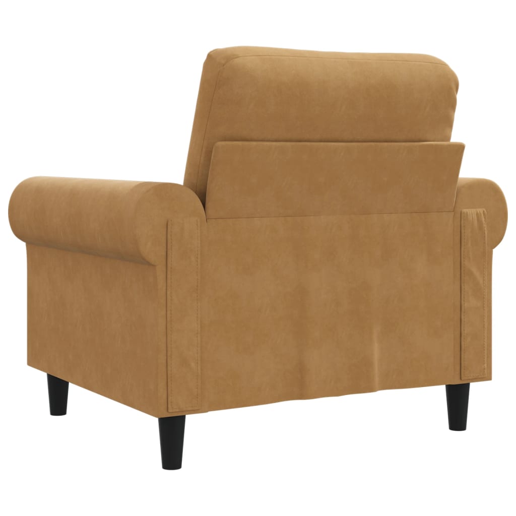 Fauteuil Marron 60 cm Velours - XIOS