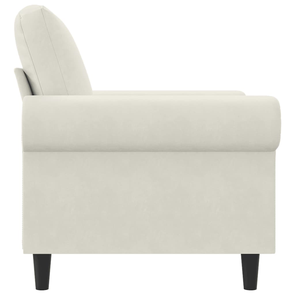 Fauteuil Crème 60 cm Velours - XIOS
