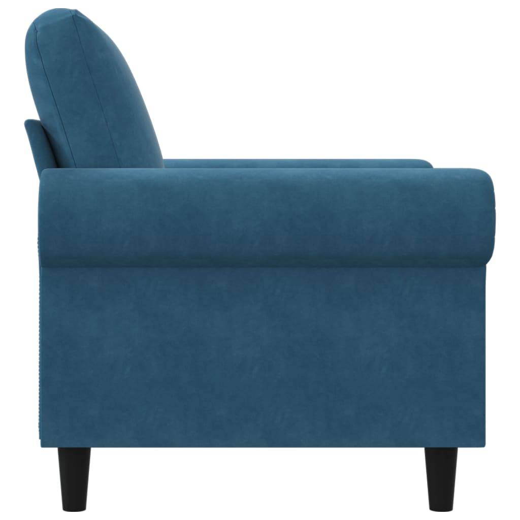 Fauteuil Bleu 60 cm Velours - XIOS