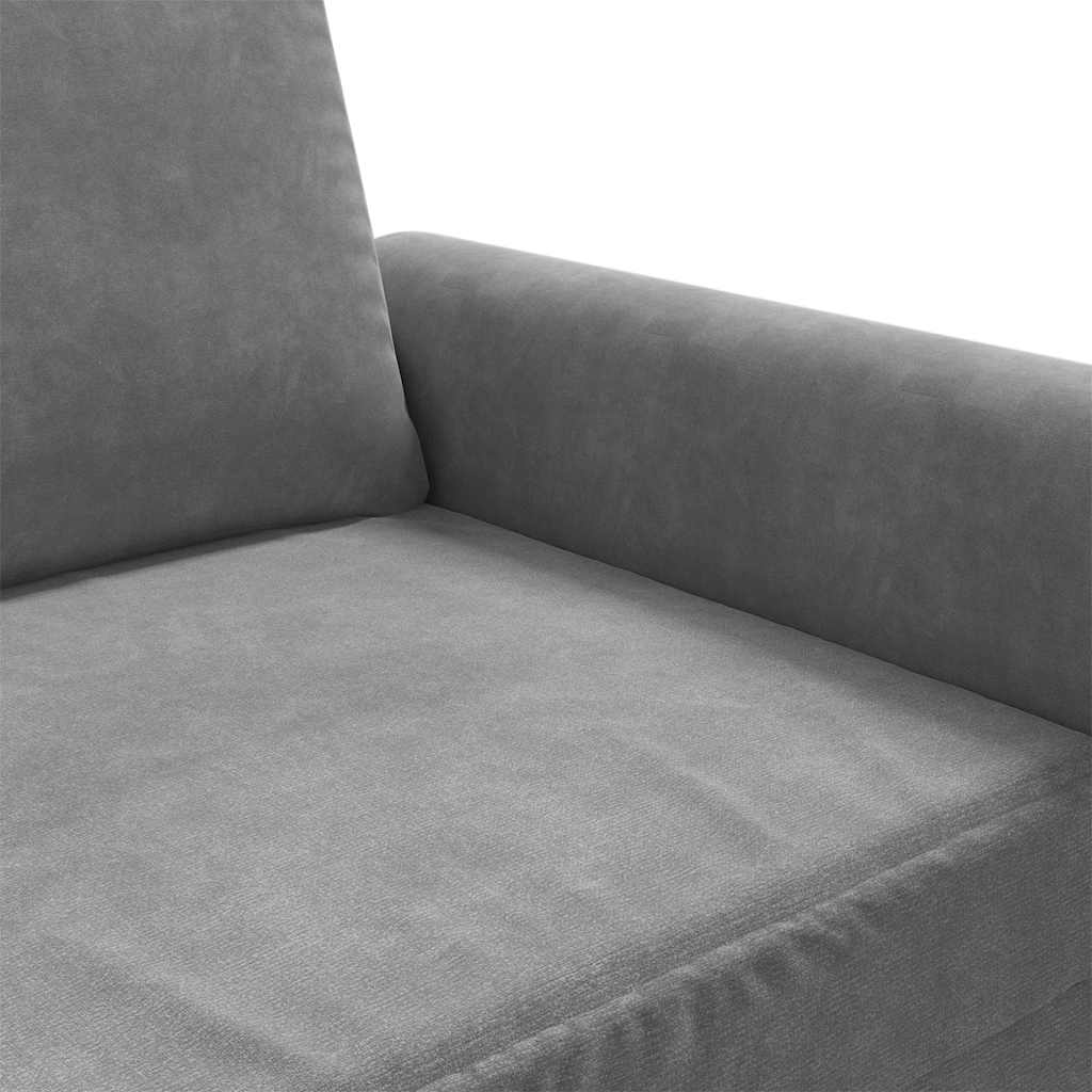 Canapé à 2 places Gris foncé 120 cm Velours - XIOS