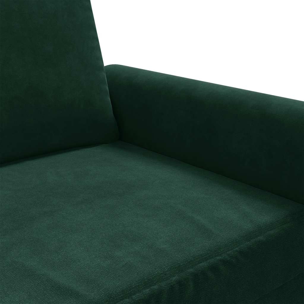 Canapé à 2 places Vert foncé 120 cm Velours - XIOS