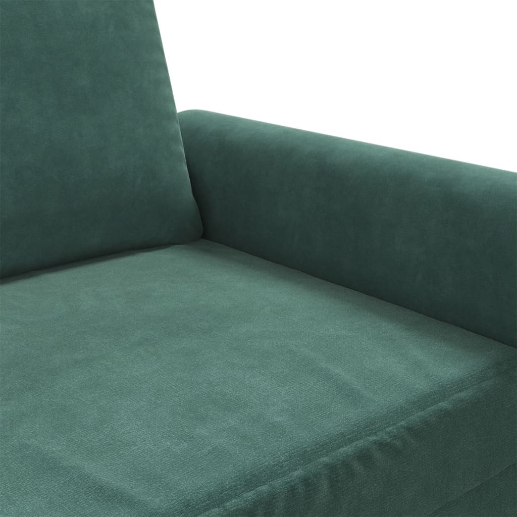 Canapé à 2 places Vert foncé 120 cm Velours - XIOS