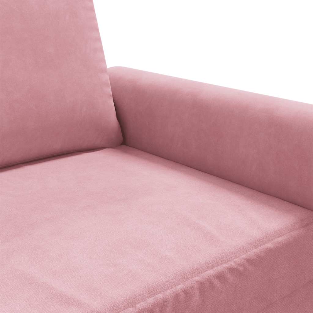 Canapé à 2 places Rose 120 cm Velours - XIOS