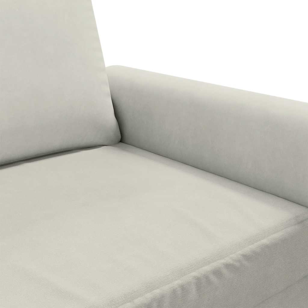 Canapé à 2 places Crème 120 cm Velours - XIOS