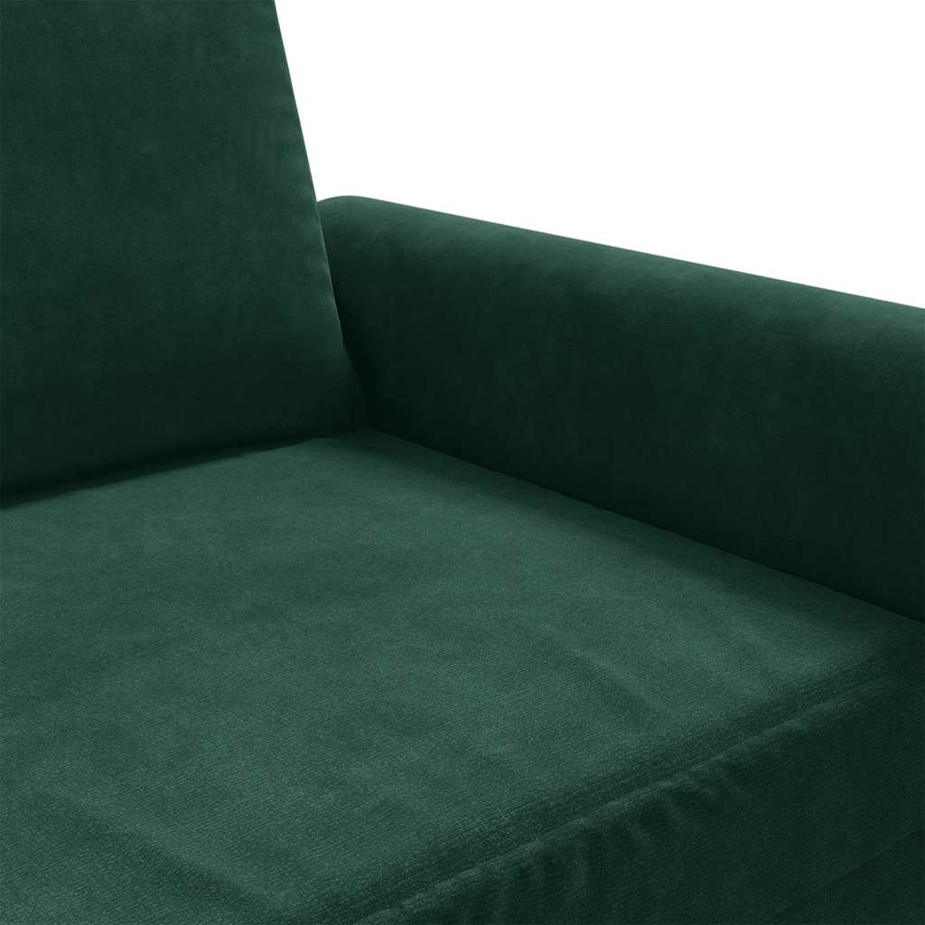 Canapé à 2 places Vert foncé 140 cm Velours - XIOS
