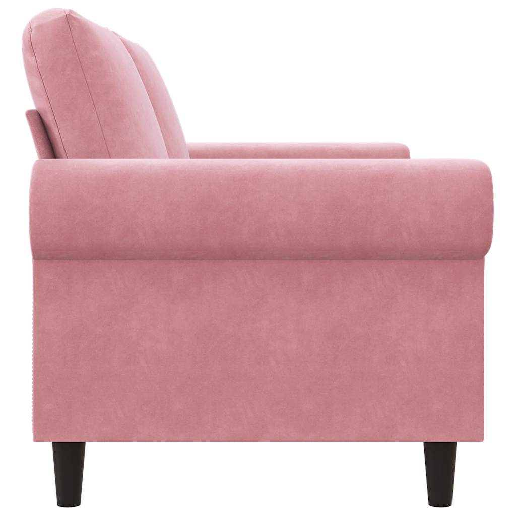 Canapé à 2 places Rose 140 cm Velours - XIOS