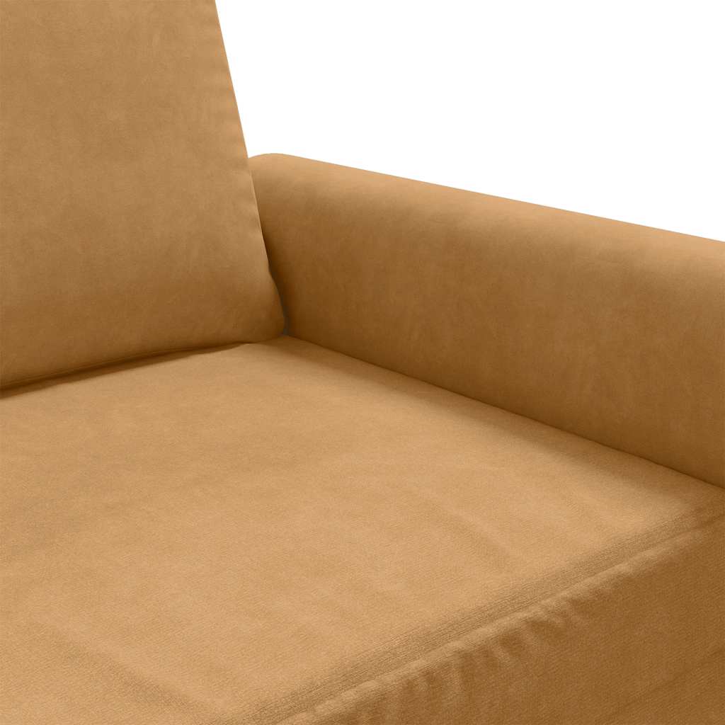 Canapé à 2 places Marron 140 cm Velours - XIOS