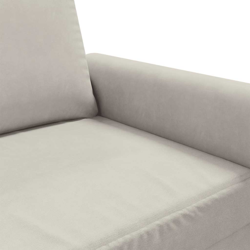 Canapé à 2 places Crème 140 cm Velours - XIOS